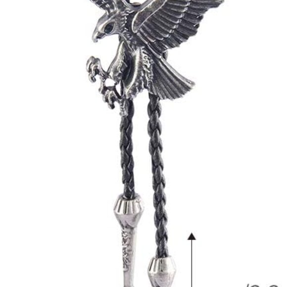 Native American Bolo Tie Rodeo Cowboy Leather - Picture 5 of 7